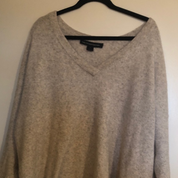 French Connection Oversized Gray Sweater - L - Picture 2 of 4